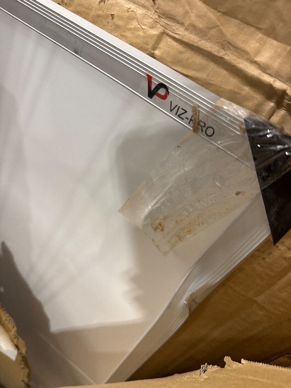 Photo 1 of ** DAMAGE MINOR/ CHECK PHOTO ** VIZ-PRO Dry Erase Board/Magnetic Whiteboard, 72 x 48 Inches, Large Wall Mounted Board for School Office and Home 6' x 4'