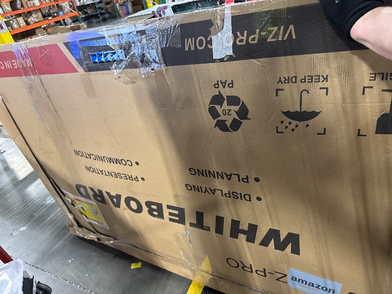 Photo 1 of ** DAMAGE MINOR/ CHECK PHOTO ** VIZ-PRO Dry Erase Board/Magnetic Whiteboard, 72 x 48 Inches, Large Wall Mounted Board for School Office and Home 6' x 4'