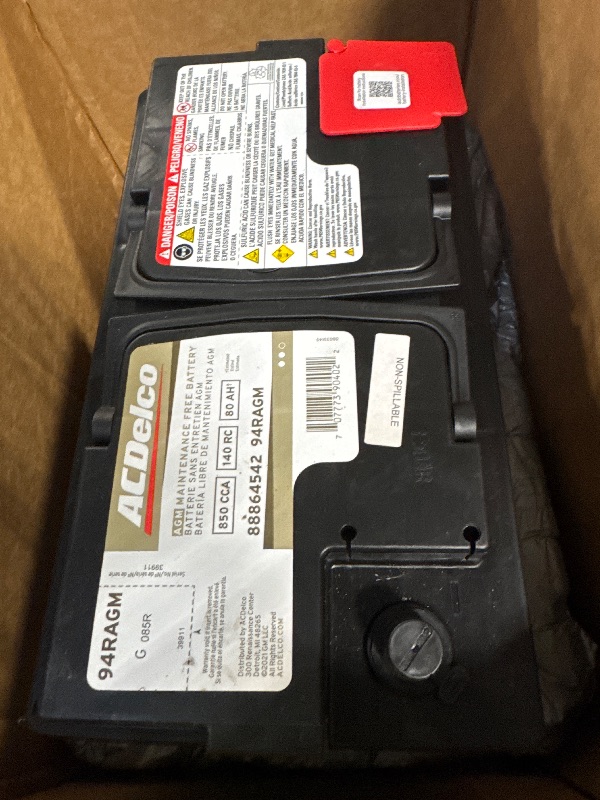Photo 1 of ** USED/ UNTESTED ** ACDelco Gold 94RAGM (88864542) 36 Month Warranty AGM BCI Group 94R Battery