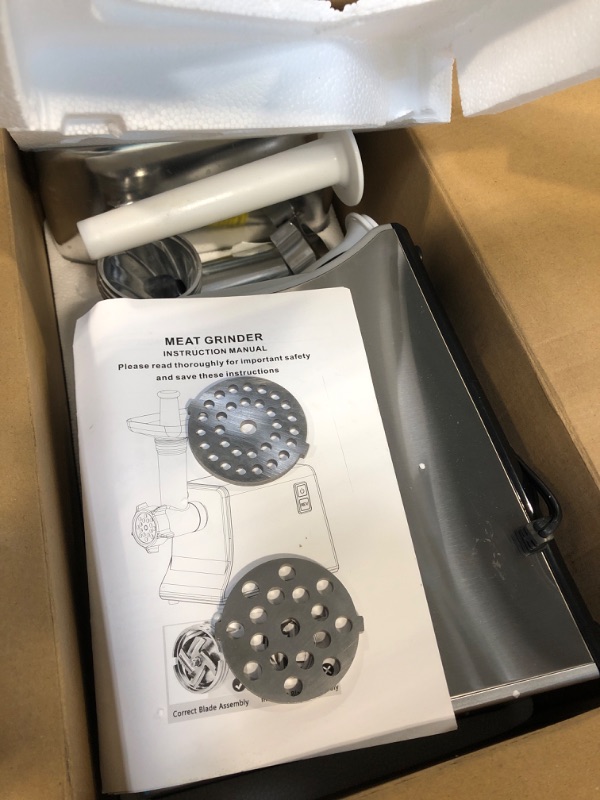 Photo 1 of ***CORRECT ITEM****5.0 Upgrade Electric Meat Grinder?NO.1 Germany 3500W Super Motor??SGS Certified SUS304 Blade & Plate?3-Second Fast Meat Grinding, Perfect For Meat Grinders For Home Use (SILVER)