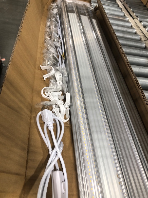 Photo 1 of ** UNTESTED** ELEKICO 12 Pack Super Bright 100w 8ft Led Shop Light, 15000lm 5000k V Shape 8' Led Shop Lights 8ft, Linkable 96" 8 Foot Shop Lights for Garage Workshop Shop Warehouse Lighting