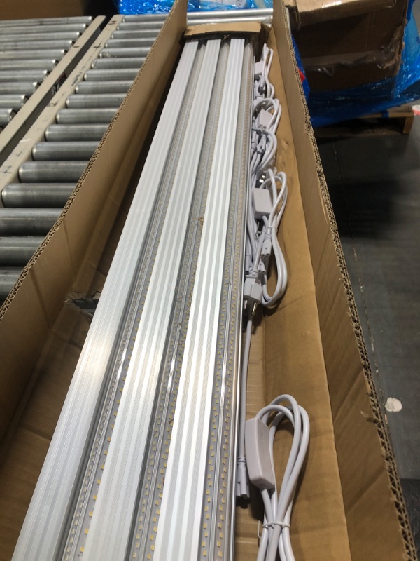 Photo 1 of ** UNTESTED** ELEKICO 12 Pack Super Bright 100w 8ft Led Shop Light, 15000lm 5000k V Shape 8' Led Shop Lights 8ft, Linkable 96" 8 Foot Shop Lights for Garage Workshop Shop Warehouse Lighting