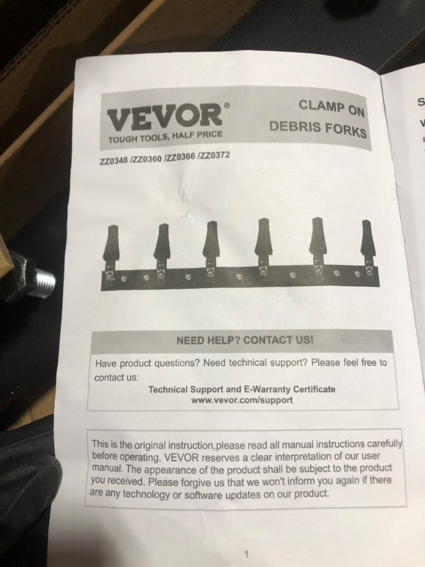 Photo 1 of ** NEW** VEVOR Bucket Tooth Bar, 60'', Heavy Duty Tractor Bucket 7 Teeth Bar for Loader Tractor Skidsteer, 4560 lbs Load-Bearing Capacity Bolt On Design, for Efficient Soil Excavation and Bucket Protection