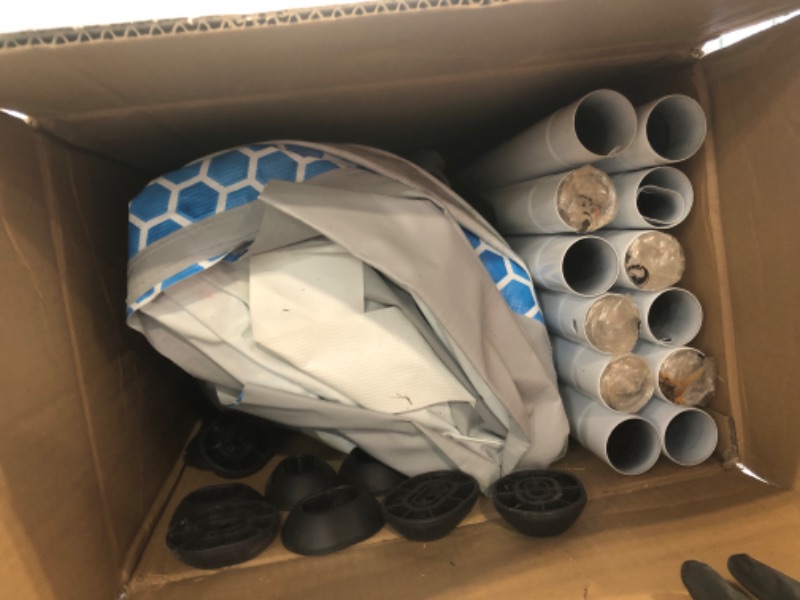 Photo 1 of ** POOL VERY USED AND RUSTY DUE TO HUMIDITY ** Intex 26711EH Prism Frame Premium Above Ground Swimming Pool Set: 12ft x 30in – Includes 530 GPH Cartridge Filter Pump – SuperTough Puncture Resistant – Rust Resistant – 1718 Gallon Capacity