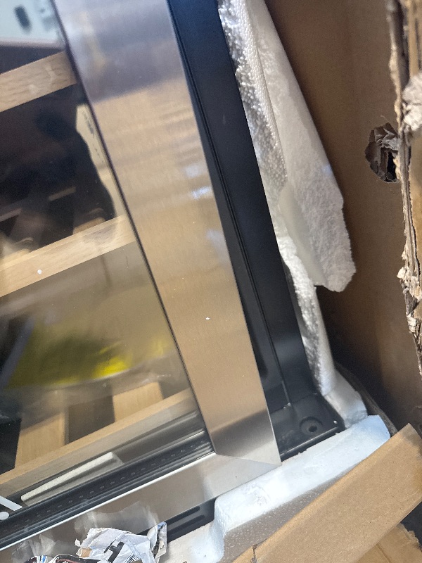 Photo 1 of ** FUNCTIONAL DAMAGE IN CORNER OF DOOR MISSING SCREW ** Takywep Dual Zone Wine Fridge - 28 Bottles, Compressor Cooler, 41?-64? Digital LED Touch Control, Frost-Resistant Lockable Cabinet, Single Glass Door, Freestanding/Built-In, Ideal for Home, Bar