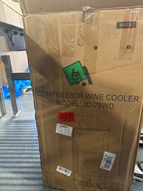 Photo 1 of ** FUNCTIONAL DAMAGE IN CORNER OF DOOR MISSING SCREW ** Takywep Dual Zone Wine Fridge - 28 Bottles, Compressor Cooler, 41?-64? Digital LED Touch Control, Frost-Resistant Lockable Cabinet, Single Glass Door, Freestanding/Built-In, Ideal for Home, Bar