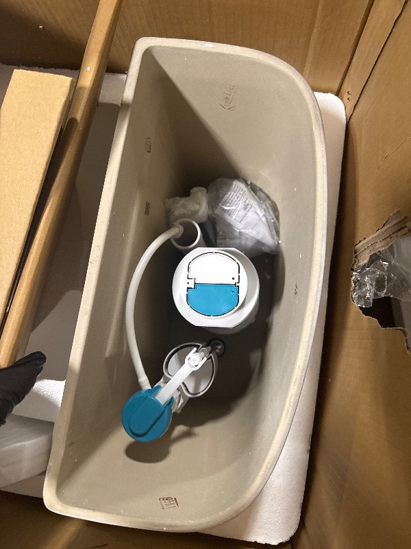 Photo 1 of * NEW TOILET COMPLETED ACCESORIES** Two-Piece Toilet, 21" Height, Round Bowl for Bathrooms with Soft Close Seat, Extra Tall Height Toilet with 1.28 Siphonic Flush Cotton White