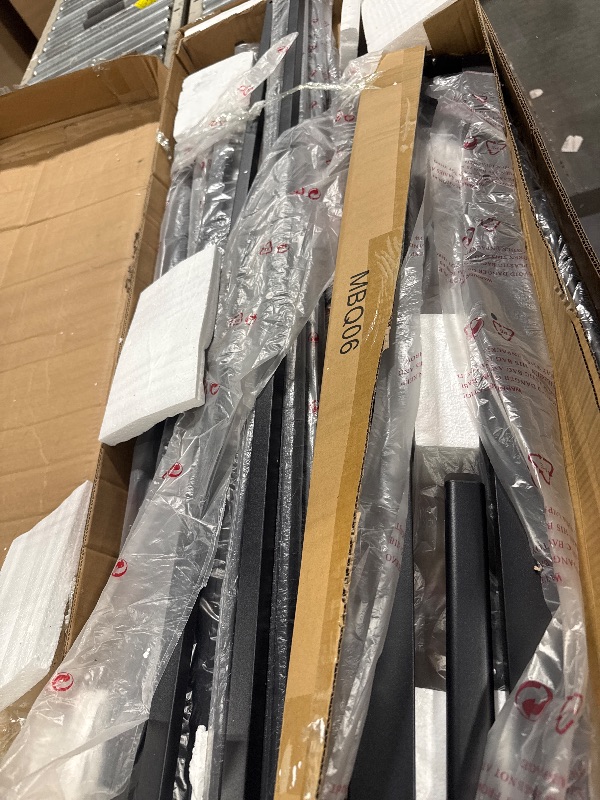 Photo 1 of ** USED/ NCLUDED MANUAL AND HARDWARE** VECELO Queen Size Platform Bed Frame with Wood Headboard/Mattress Foundation/Premium Steel Slats Support/No Box Spring Needed,Brown(Crown)