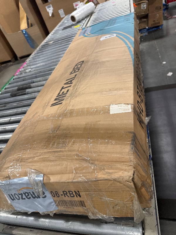 Photo 1 of ** USED/ NCLUDED MANUAL AND HARDWARE** VECELO Queen Size Platform Bed Frame with Wood Headboard/Mattress Foundation/Premium Steel Slats Support/No Box Spring Needed,Brown(Crown)