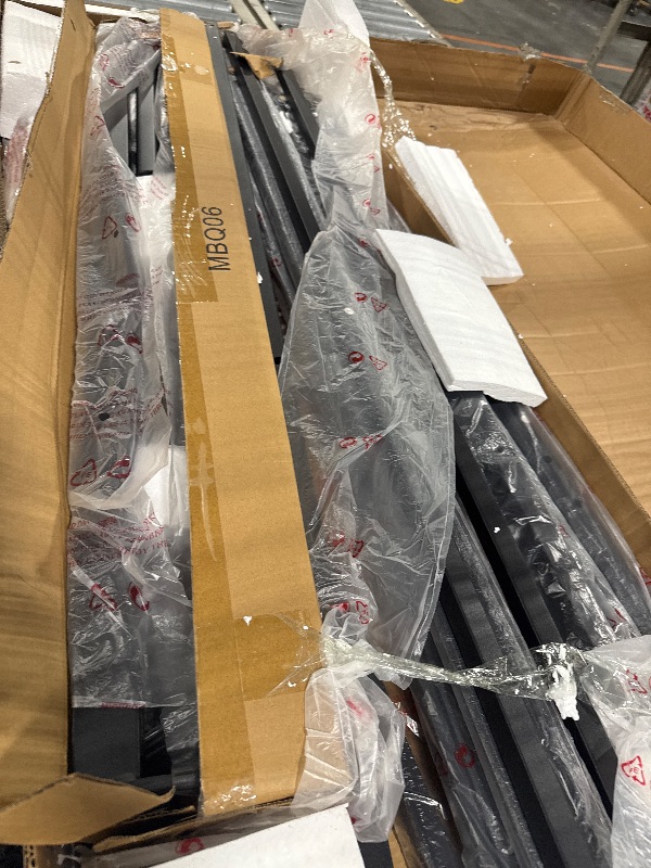 Photo 1 of ** USED/ NCLUDED MANUAL AND HARDWARE** VECELO Queen Size Platform Bed Frame with Wood Headboard/Mattress Foundation/Premium Steel Slats Support/No Box Spring Needed,Brown(Crown)