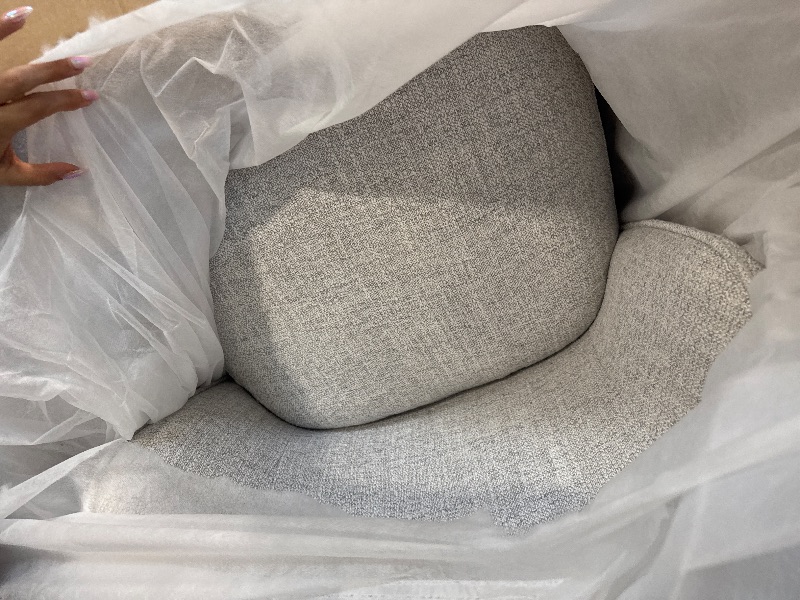 Photo 1 of ** NEW / ONLY 1 CHAIR** KISLOT Upholstered Dining Chair with Casters No Assembly Linen DeskChair Wingback Single Sofa for Kitchen Diningroom Bedroom Readingroom ,1 PCS,Light Grey