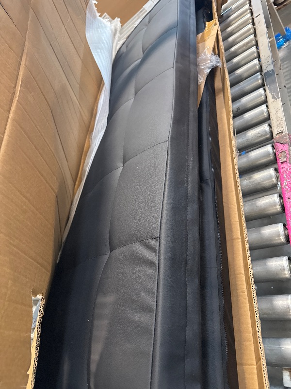 Photo 1 of ** USED** Futon Sofa Bed Modern Folding Futon Ser Convertible Loveseat Sleeper Couch Adjustable Recliner Lounge Sofá Small Accent Sofa&Couch with 2 Cup Holders, Removable Armrests for Living Room