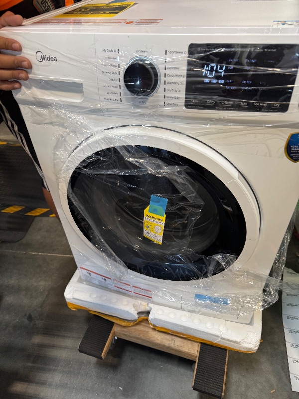 Photo 1 of ** NEW / TESTED FUNCTIONAL ** Midea 24 Inch Washer and Dryer Combo, All in One Washer and Dryer 2.7 cu.ft 26lbs, Ventless Washing Machine, Steam Care, Overnight Dry, 1400 RPM, 16 Cycles Front Load Washer, Full-Automatic, White