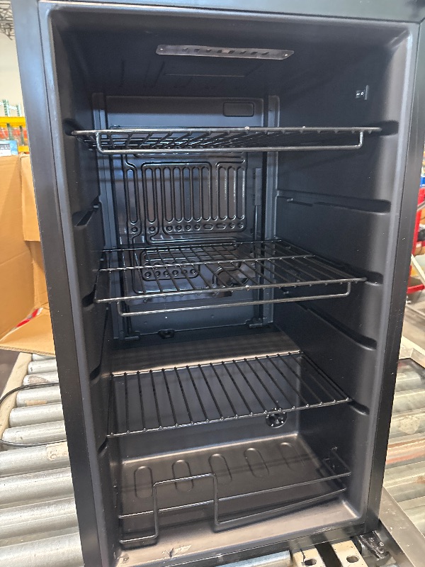 Photo 1 of ** VERY USED/  TESTED FUNCTIONAL / THE DOOR IS LOOSE AND HAS DETAILS OF USE **  NewAir 126 Can Beverage Refrigerator, Glass Door Mini Fridge Drink Cooler for Beer, Soda, Wine – Compact Freestanding Fridge for Home, Bar, Kitchen, Office, Garage, Dorm Room,