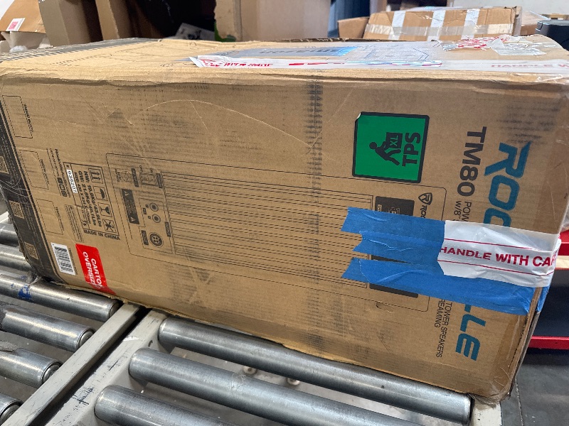 Photo 1 of ** USED/ TESTED FUNCTIONAL ** Rockville TM80D Powered Home Theater Tower Speaker System, Dark Wood, 800W, 8" Subwoofers, Bluetooth, USB/SD Playback, FM Radio, Remote Control, Karaoke Ready, Perfect for Home Entertainment