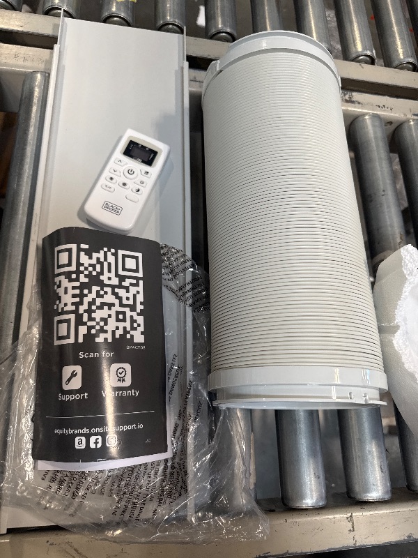 Photo 1 of ** USED/ FUNCTIONAL TESTED ** BLACK+DECKER Portable Air Conditioner, 9,000 BTU (5,300 BTU SACC) for Rooms up to 400 Sq. Ft., Portable AC with Follow Me Remote Control and Window Kit, BPACT08WT, White