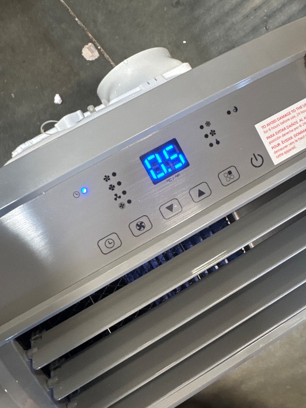 Photo 1 of ** USED/ FUNCTIONAL TESTED ** BLACK+DECKER Portable Air Conditioner, 9,000 BTU (5,300 BTU SACC) for Rooms up to 400 Sq. Ft., Portable AC with Follow Me Remote Control and Window Kit, BPACT08WT, White