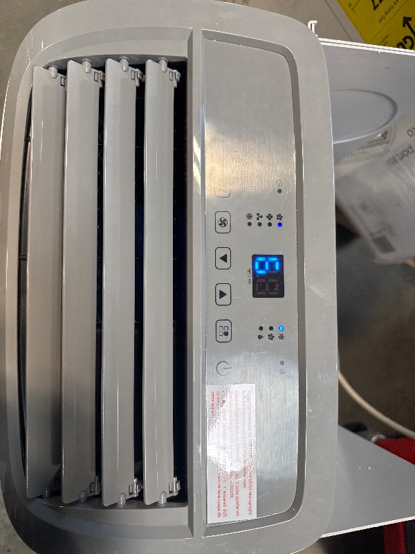 Photo 1 of ** USED/ TESTED FUNCTIONAL ** BLACK+DECKER Portable Air Conditioner, 9,000 BTU (5,300 BTU SACC) for Rooms up to 400 Sq. Ft., Portable AC with Follow Me Remote Control and Window Kit, BPACT08WT, White