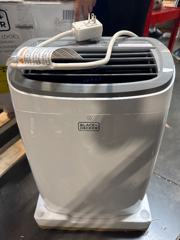 Photo 1 of ** USED/ TESTED FUNCTIONAL ** BLACK+DECKER Portable Air Conditioner, 9,000 BTU (5,300 BTU SACC) for Rooms up to 400 Sq. Ft., Portable AC with Follow Me Remote Control and Window Kit, BPACT08WT, White