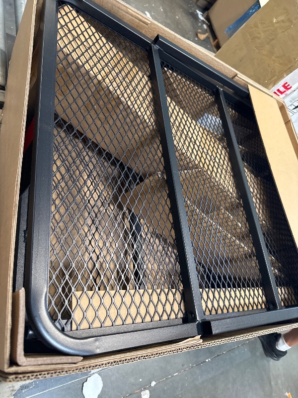 Photo 1 of ** NEW ** Rockland Steel Folding Hitch Mount Cargo Carrier, 60" x 24" x 6", 500 LBS Capacity, Heavy Duty Trailer Hitch Cargo Carrier, Foldable Hitch Rack Basket, Fits 2" Receiver for Cars SUVs Vans Trailers