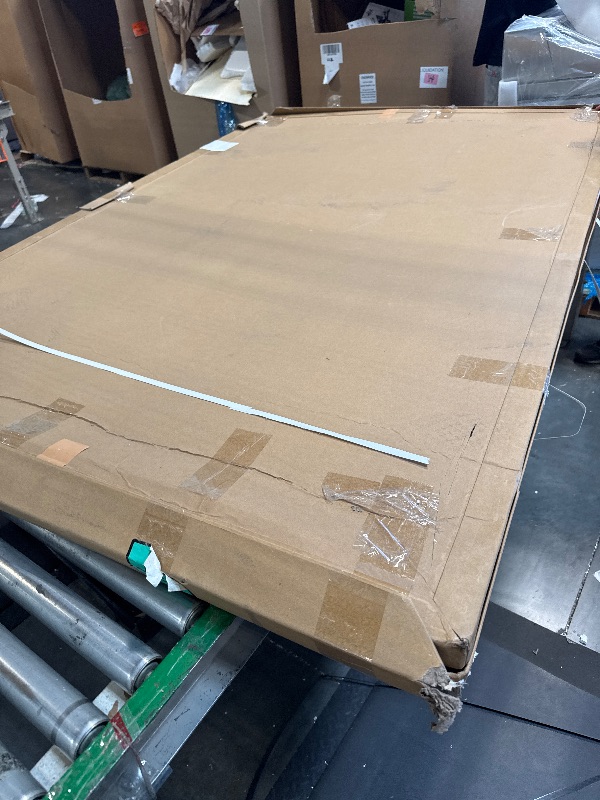 Photo 1 of ** NEW Amazon Basics Glass Dry-Erase Board, Magnetic Frameless Whiteboard, 72W" x 48H", Magnetic White