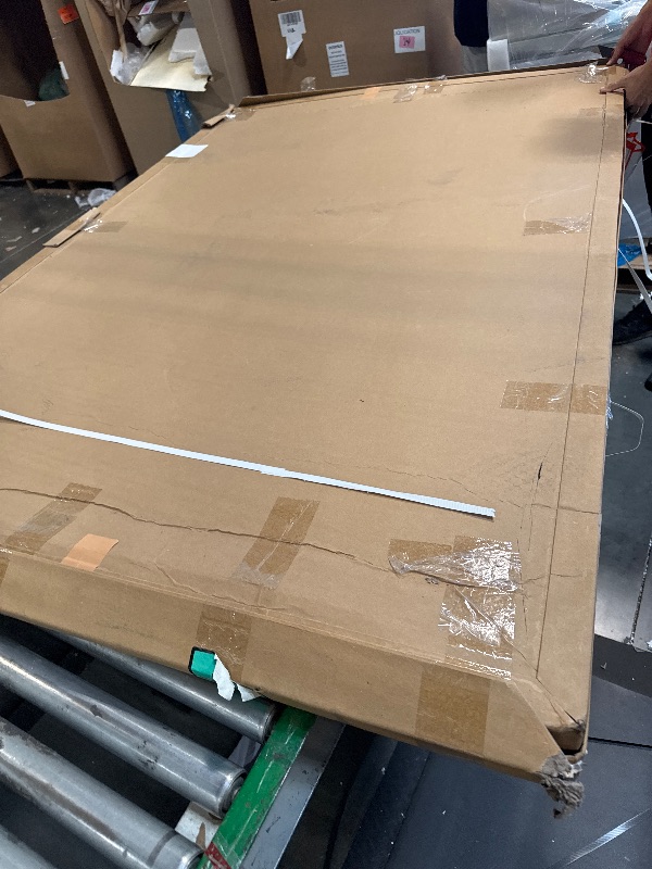 Photo 1 of ** NEW Amazon Basics Glass Dry-Erase Board, Magnetic Frameless Whiteboard, 72W" x 48H", Magnetic White