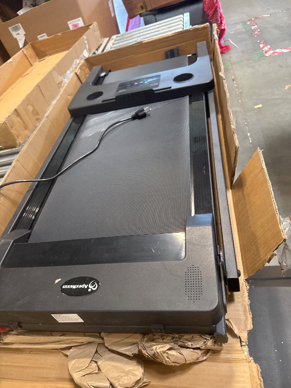 Photo 1 of ** VERY USED/ FUNCTIONAL** Walking Treadmill Pad, Portable Desk Treadmills for Home Small, Foldable Mini Treadmill with Handle Bar, Office 300 lb Cap for Small Spaces, Folding Compact Treadmills for Home Clearance