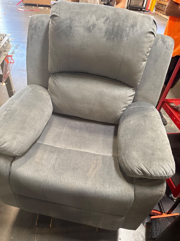 Photo 1 of ** USED** Phoenix Home Fabric Manual Recliner Chair for Adults, Comfy Reclining Chairs with Overstuffed Arm and Back, Single Sofa for Living Room, Grey