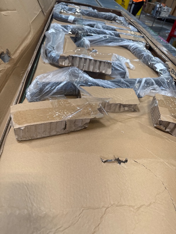 Photo 1 of ** NEW** OUTTANS Metal Picnic Furniture for Outdoors with Umbrella Hole - Coated Steel Heavy Duty Commercial Grade Table with Adjustable Seats, Patio Set for a Lifetime (Green, 8' Rectangular)