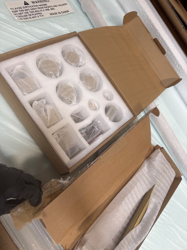 Photo 1 of ** NEW / HARDWARE ** UNIKOO 66"- 72" W×76" H Frameless Stainless Steel Sliding Shower Door in Satin Brass with 3/8" (10mm) Certified Tempered Clear Glass. The King Series UKS04-7276-SB