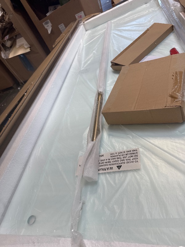 Photo 1 of ** NEW / HARDWARE ** UNIKOO 66"- 72" W×76" H Frameless Stainless Steel Sliding Shower Door in Satin Brass with 3/8" (10mm) Certified Tempered Clear Glass. The King Series UKS04-7276-SB