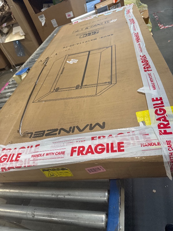 Photo 1 of ** NEW / HARDWARE ** UNIKOO 66"- 72" W×76" H Frameless Stainless Steel Sliding Shower Door in Satin Brass with 3/8" (10mm) Certified Tempered Clear Glass. The King Series UKS04-7276-SB