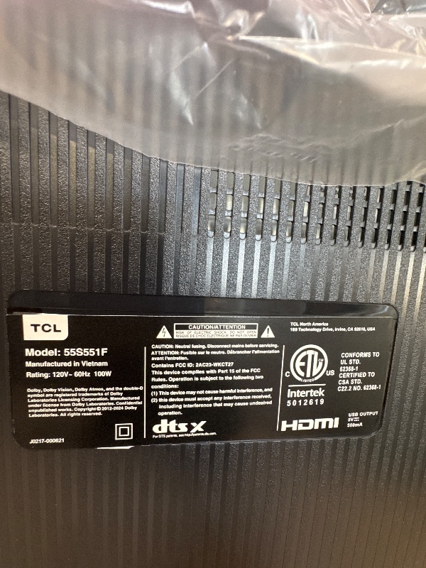 Photo 1 of ** NEW / TESTED FUNCTIONAL ** TCL 55-Inch Class S5 UHD 4K LED Smart TV with Fire TV (55S551F, 2024 Model), Dolby Vision, HDR PRO+, Dolby Atmos, Alexa Built-in with Voice Remote, Apple AirPlay 2 Compatibility, Streaming Television