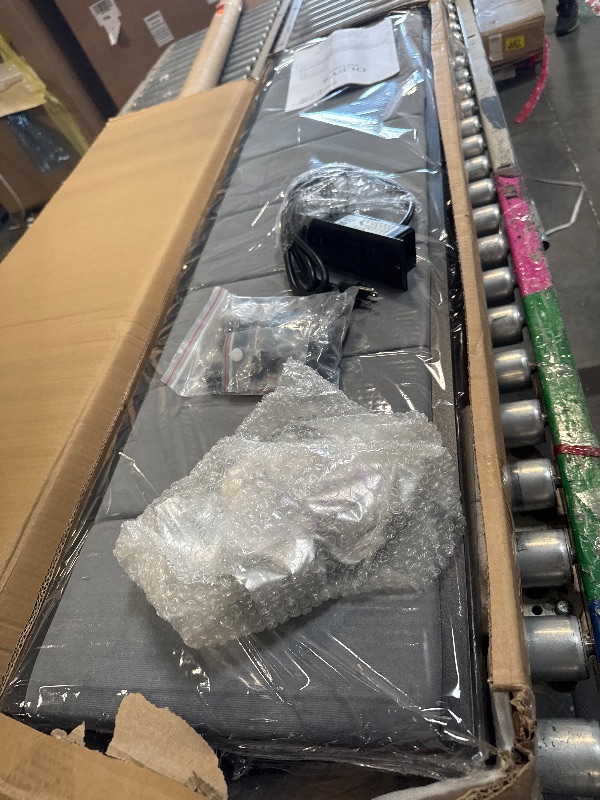 Photo 1 of ** NEW** OLEVS Full Bed Frame with Headboard, Metal Platform Bed Full Size with 2-Tier Storage, LED Light & Charging Station Type C, No Box Spring Needed