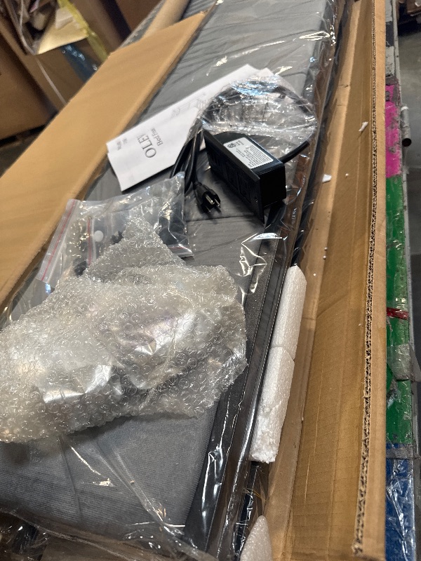 Photo 1 of ** NEW** OLEVS Full Bed Frame with Headboard, Metal Platform Bed Full Size with 2-Tier Storage, LED Light & Charging Station Type C, No Box Spring Needed