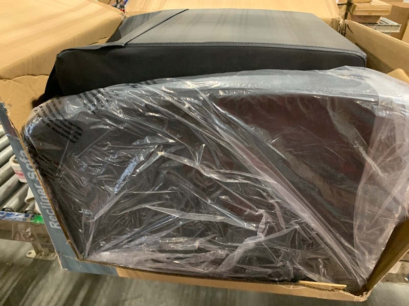 Photo 1 of ** USED / DAMAGE MINOR** Recliner Chair for Living Room, Leather Recliners, Home Theater Seating with Lumbar Support with Adjustable Backrest and Footrest, Modern Living Room Furniture with Padded Seat Backrest, Black