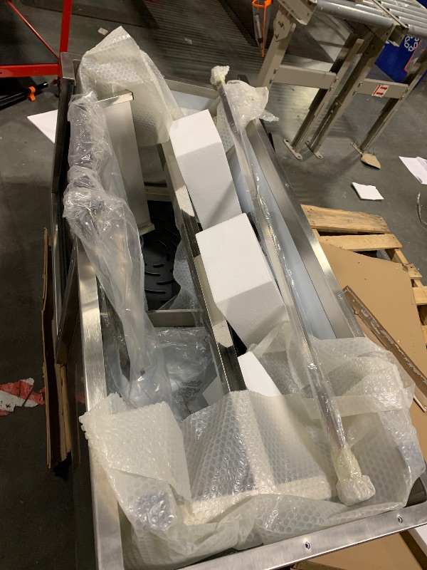 Photo 1 of ** USED / COMPLETED ** VEVOR Stainless Steel Dog Washing Station, 50 inch Pet Grooming Tub w/Ramp, PE Water Filter Board, Faucet & Showerhead & Soap Holder Dog Bathtub for Large & Medium & Small Pets (Left Door)