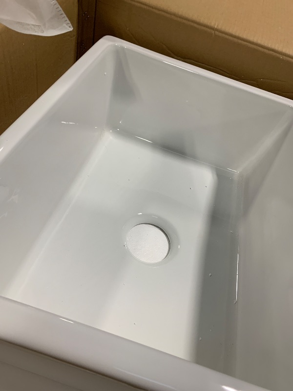 Photo 1 of ** NEW/ IN PERFECT CONDITION*** Enbol White Undermount Kitchen Sink -24 inch Undermount Porcelain Kitchen Sink Single Bowl Kitchen Sinks with Strainer PU2318