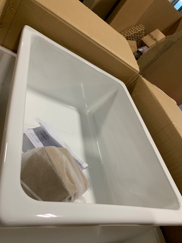 Photo 1 of ** NEW/ IN PERFECT CONDITION*** Enbol White Undermount Kitchen Sink -24 inch Undermount Porcelain Kitchen Sink Single Bowl Kitchen Sinks with Strainer PU2318