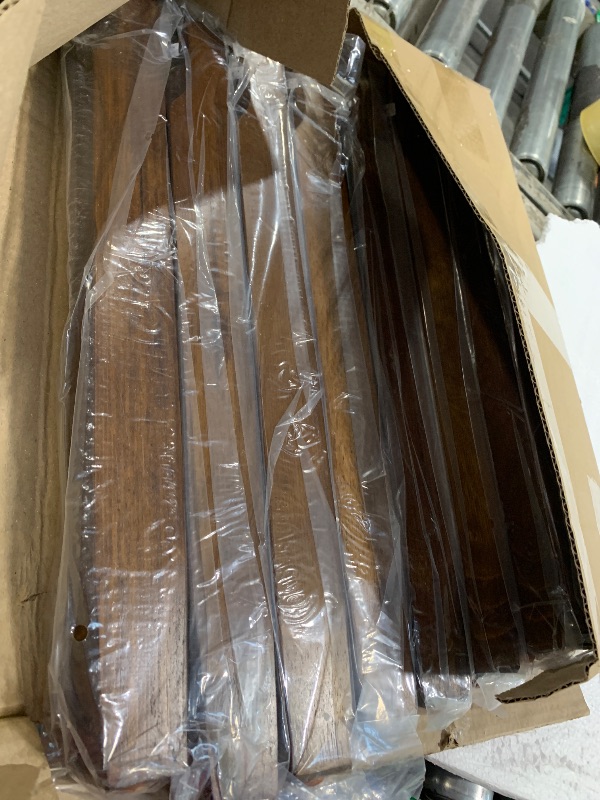 Photo 1 of ** ONLY 5 CHAIRS / MISSING TABLE/ NO RETURN / FINAL SALE ** Merax 5-Piece Wooden Kitchen Dining with 4 Fabric Chairs and 1 Bench, Family Furniture, Natural Cherry