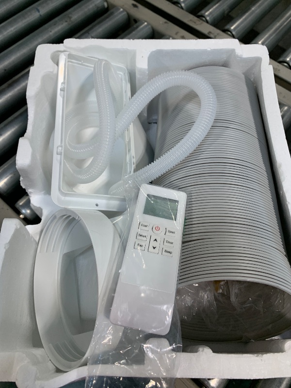 Photo 1 of ** VERY USED / TESTED FUNCTIONAL ** ZAFRO Portable Air Conditioners, 10000 BTU, 3 in 1 Portable AC Unit with Window Kits, Fan & Dehumidifier Modes, Cools up to 450 Sq.Ft, LED Display/Remote Control, 24H Timer for Living Room, Bedroom