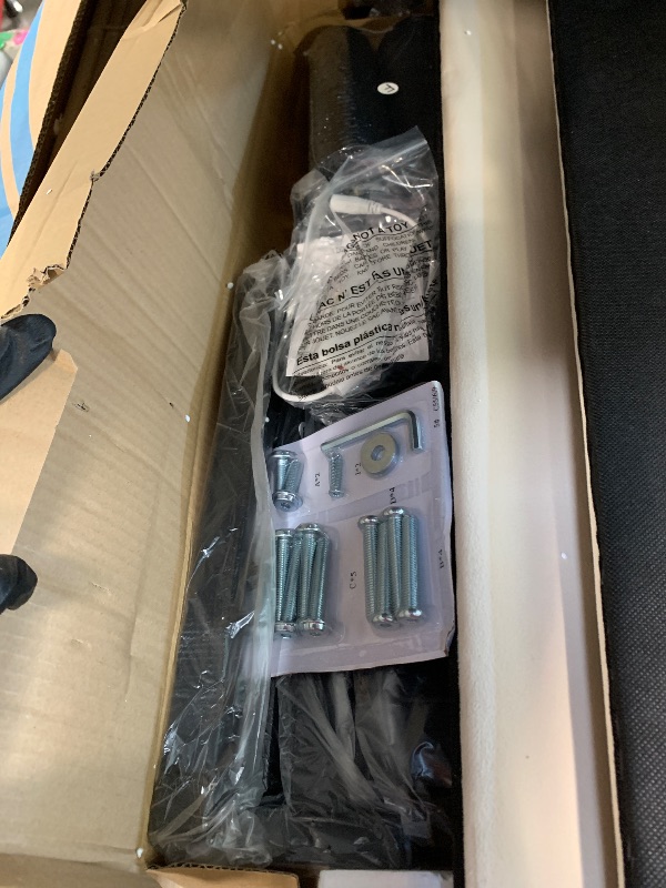 Photo 1 of ** NEW / COMPLETED HARDWARE ** VECELO Upholstered Twin Bed Frame with Headboard Adjustable, Velvet Platform Bed with LED Lights, Charging Station, Mattress Foundation with Wooden Slats, Noise Free, No Box Spring Needed, Cream