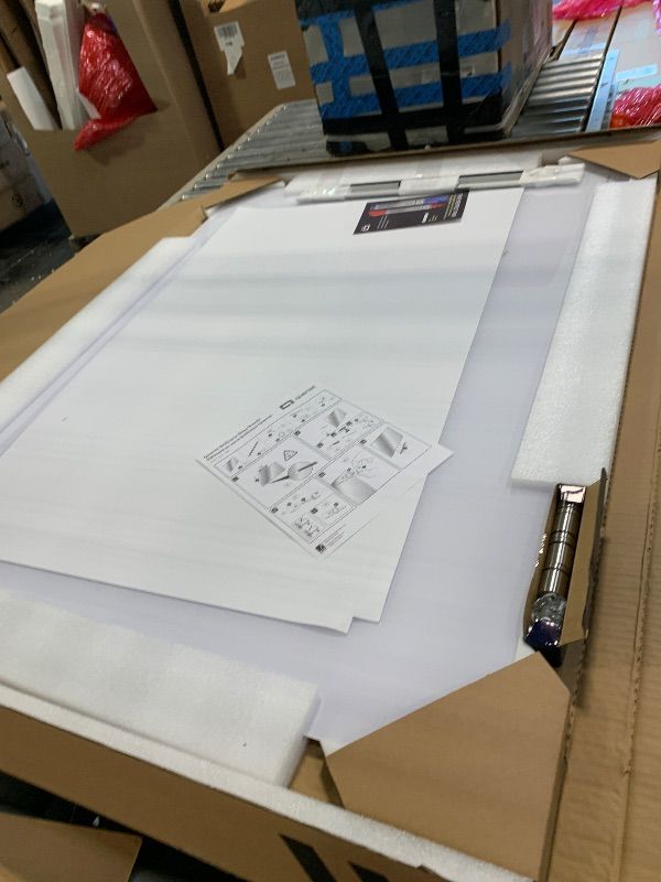 Photo 1 of ** NEW / IN PERFECT CONDITION WITH HARDWARE INCLUDED ** Quartet Magnetic Glass Dry Erase White Board, 48" x 36" Whiteboard, Frameless, Brilliance White High Contrast White Glass (G24836W)