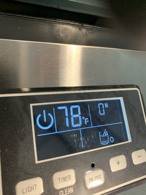 Photo 1 of ** USED/ TESTED FUNCTIONAL ** VEVOR Commercial Ice Maker Machine, 100lbs/24H Ice Maker Machine with 33lbs Storage Capacity, 45 Ice Cubes in 15 Minutes, LED Digital Display Freestanding Self-Cleaning for Bar Office Restaurant
