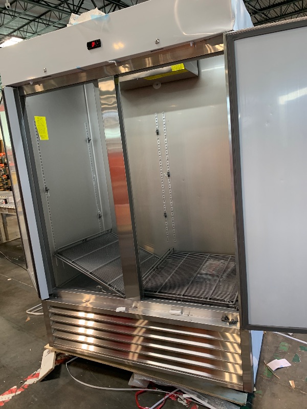 Photo 1 of ** NEW / TESTED FUNCTIONAL /  DAMAGE MINORS**  Rockitch 54" W Commercial Refrigerator, 46 Cu.ft Stainless Steel Reach-in Upright Refrigerator with 2 Solid Door and 3 Adjustable Shelves for Restaurant, Commercial Kitchen, ETL Approved **TRUCK NEEDED FOR TR