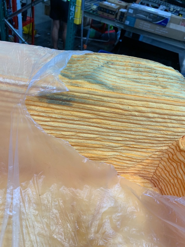 Photo 1 of ** VERY USED/ DIRTY **MAXYOYO Convertible Sofa Bed, Pull Out Loveseat Sleeper Sofa, 2 in 1 Folding Couch Bed, Fold Out Floor Couch with Pillows for Living Room Bedroom Lounge, Orange