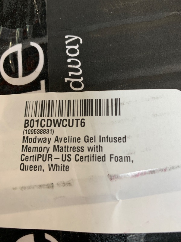 Photo 1 of ** NEW / NO RETURNS ** Modway Aveline Gel Infused Memory Mattress with CertiPUR-US Certified Foam, Queen, White