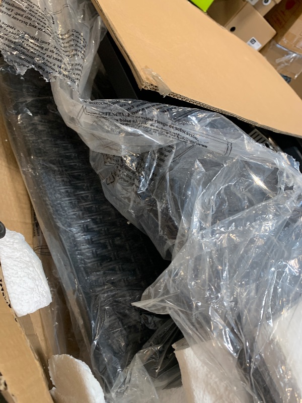 Photo 1 of ** USED** PioneerWorks Propane Fire Pit Table 28 Inch, 50000BTU Rectangle Fire Table with Cover, Sturdy Steel and Iron Fence Surface, CSA Safety Certified, Companion for Your Garden