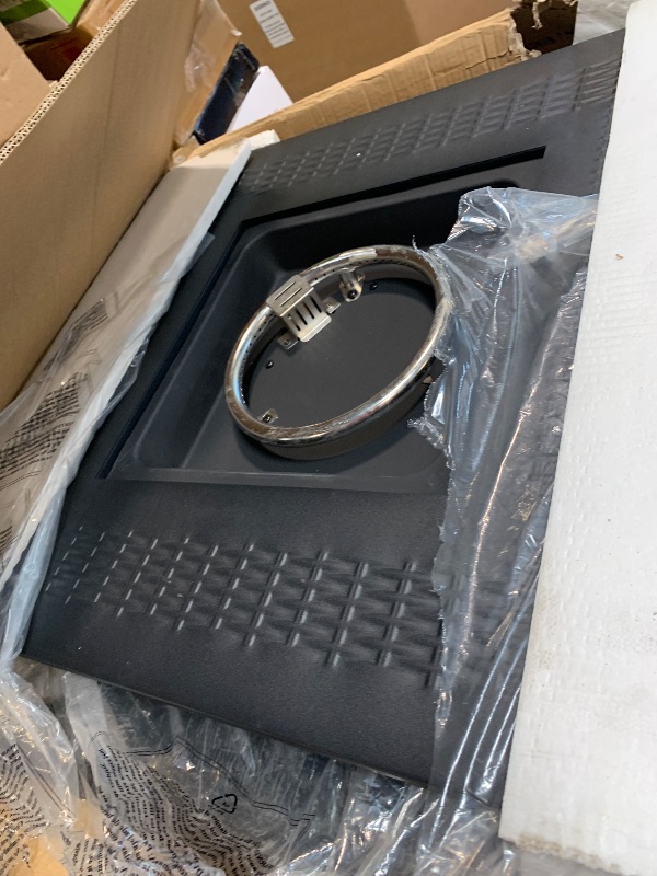 Photo 1 of ** USED** PioneerWorks Propane Fire Pit Table 28 Inch, 50000BTU Rectangle Fire Table with Cover, Sturdy Steel and Iron Fence Surface, CSA Safety Certified, Companion for Your Garden