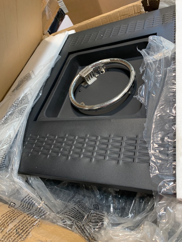 Photo 1 of ** USED** PioneerWorks Propane Fire Pit Table 28 Inch, 50000BTU Rectangle Fire Table with Cover, Sturdy Steel and Iron Fence Surface, CSA Safety Certified, Companion for Your Garden